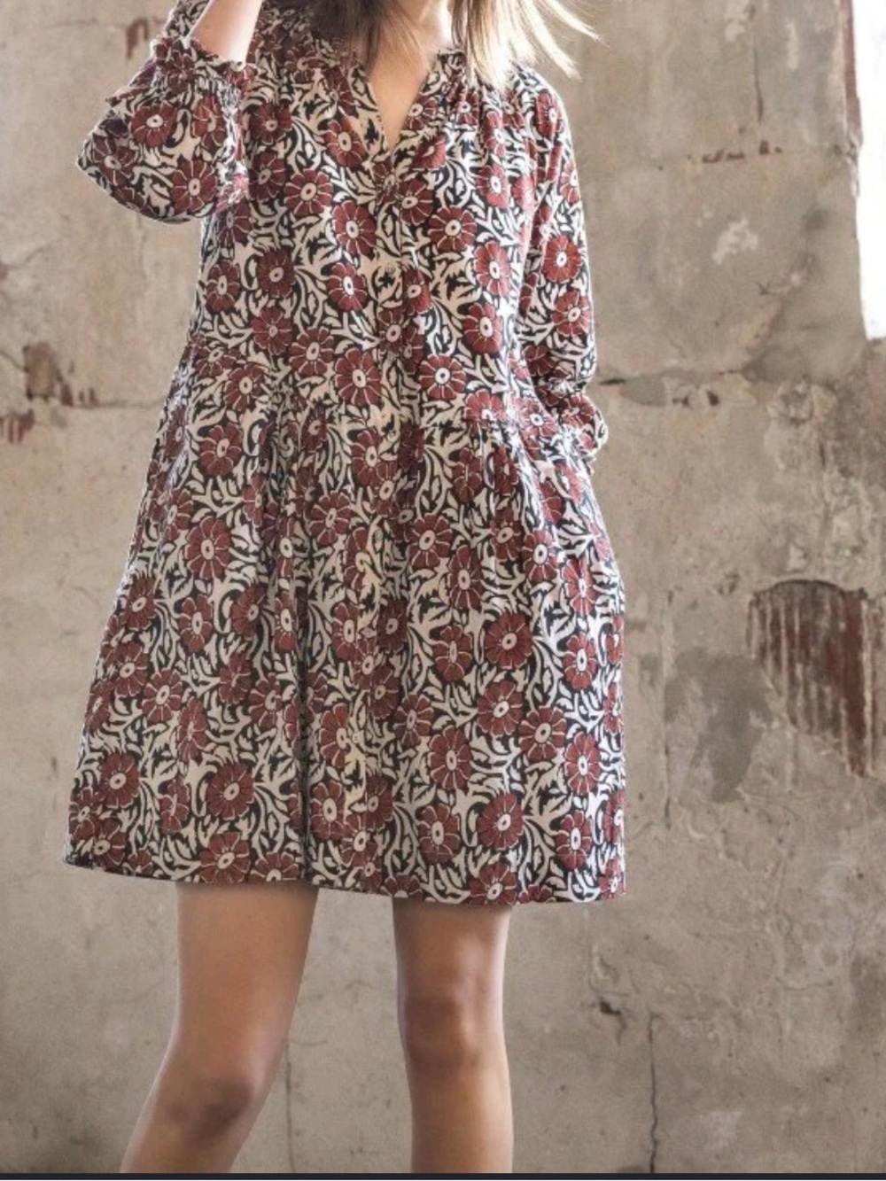 Lilla P Size XS Floral Mini Dress. Button Down Size XS NWOT